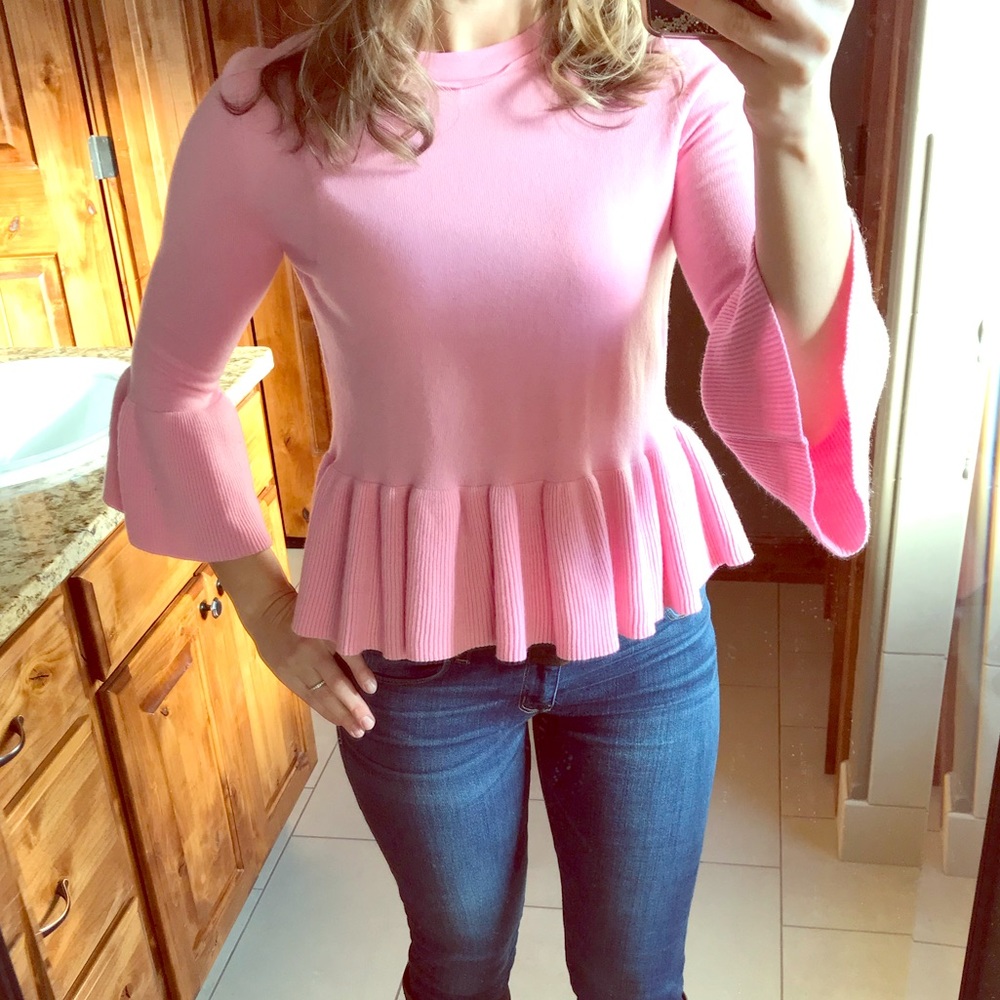 Parisian Pink Peplum Kate Spade ♠️ Sweater